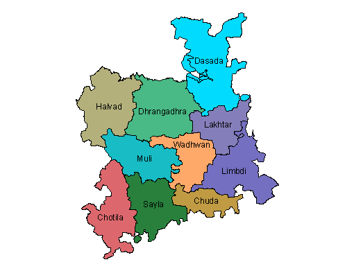 Surendranagar District Map